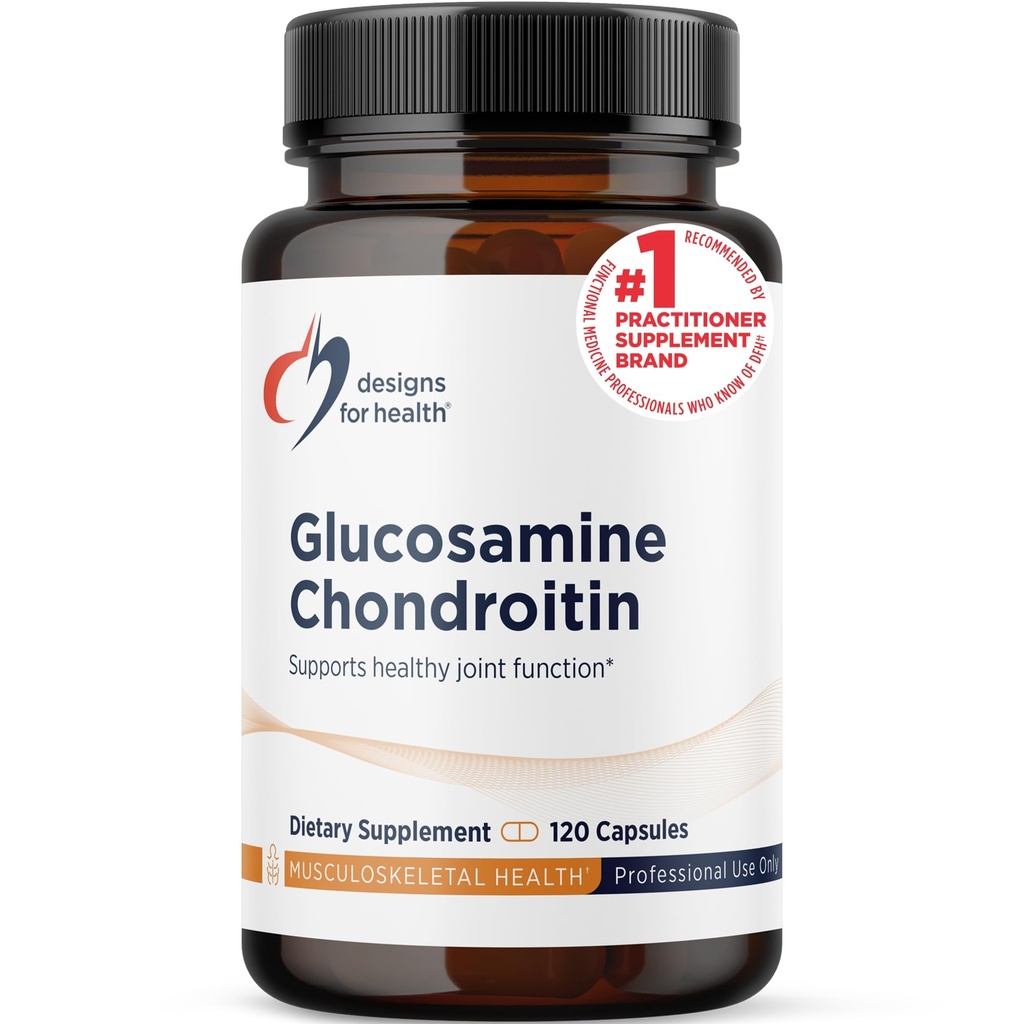 Designs for Health Glucosamine Chondroitin - Glucosaminesulfaat + Chondroitinsulfaatsupplement - Ondersteunt gezonde gezamenlijke functie (120 capsules)