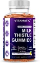 Vitamatic Milk Thistle Gummies- 10000 mg Equivalent per portie (van 50:1 Extract 200 mg)- Lever Detox & Anti Oxidant Health - Min. 80% Silymarin Flavonoids - 60 Pectin Based Gummies