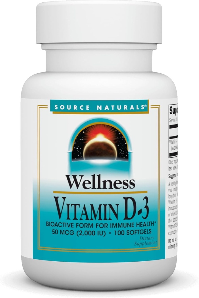Bron Naturals Wellness Vitamine D-3, Bioactive Form for Immune Health