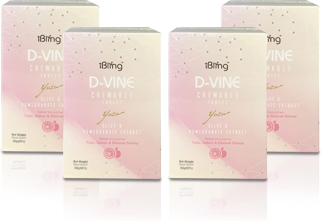 D-Vine Granaatappel met Collageen Tripeptide, 60 tabletten. Hoge antioxidanten Direct achteruit Verouderen Teken, Anti rimpels, Fine Lines, Dark Sport. 4 Flessen