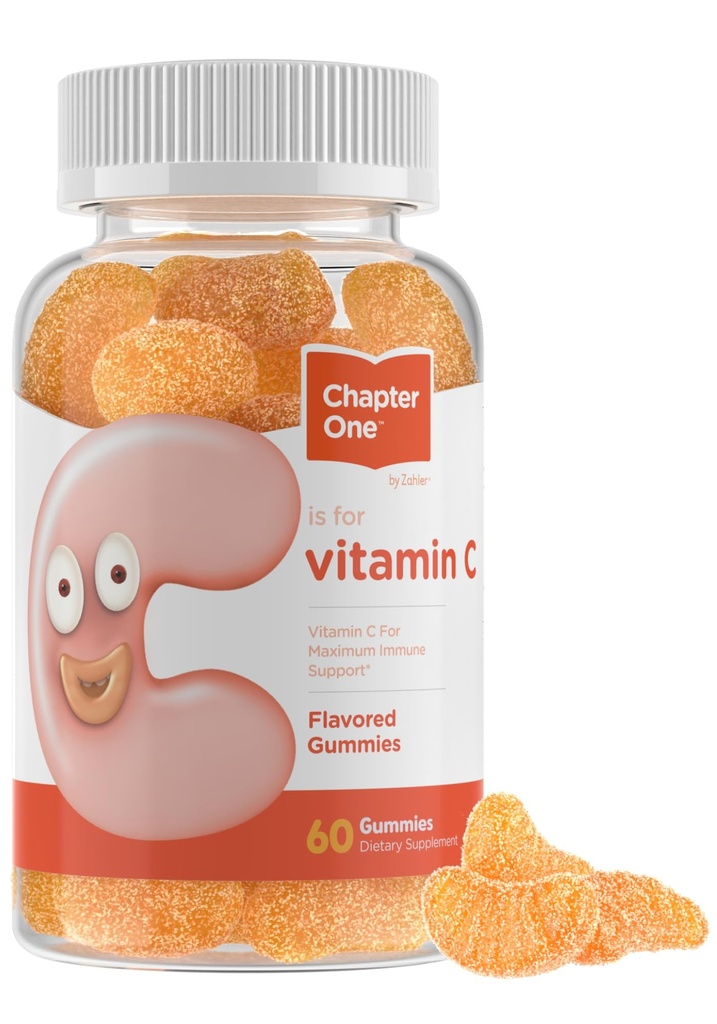 Zahler - Hoofdstuk Een Vitamine C Gummies voor Volwassenen & Kids 125 mg (60 Flavored Gummies) Gecertificeerd Kosher Gummy Vitaminen C Kauwbare Vitamine Gummies - Kauwbare Vitamine C Gummy - Vitamine C Gummies Kids