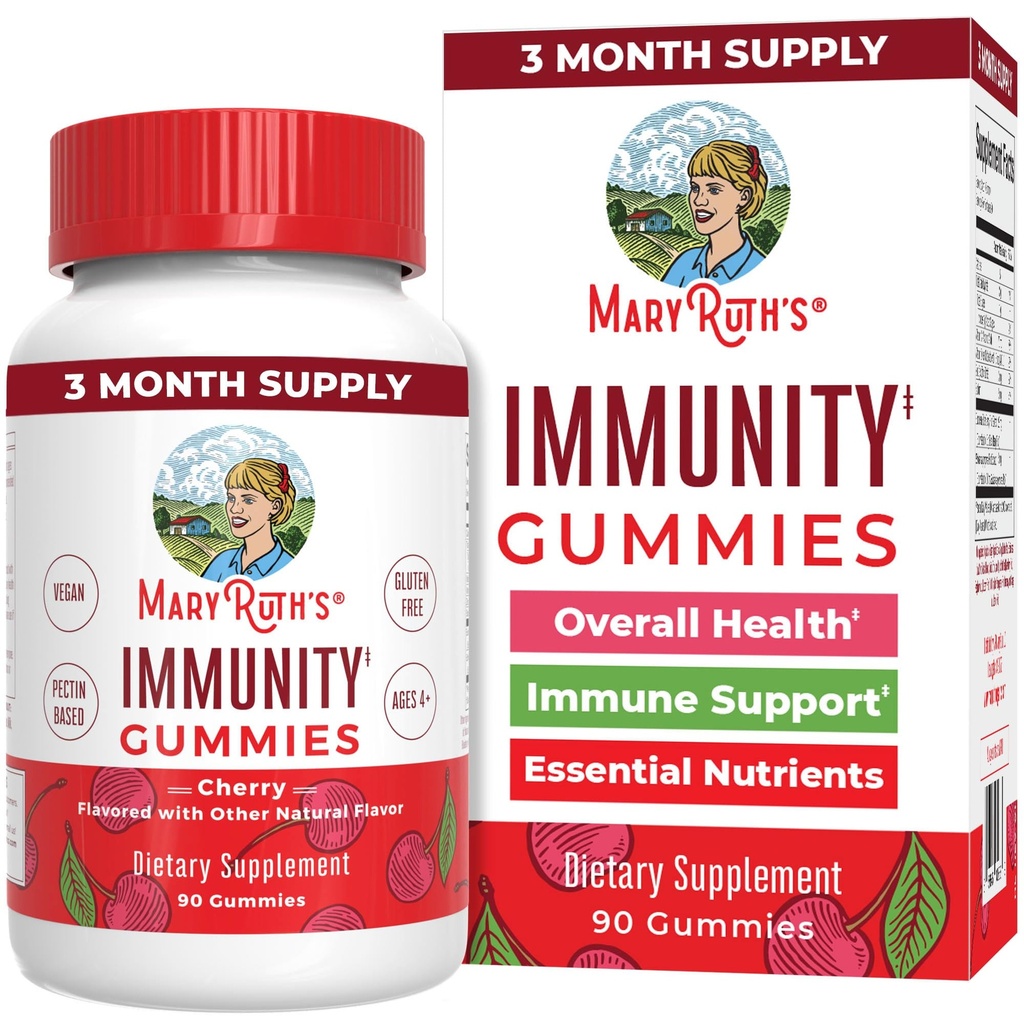 Mary Ruth's 5-1 Immunity Gummies with Elderberry for Kids & Adults 