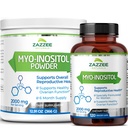 Zazzee Myo-Inositol Capsules en Myo-Inositol Poeder, 100% zuiver, Premium Grade, Vegan, Non-GMO en alle natuurlijke