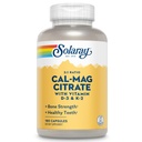 SOLARAY Calcium Magnesium Citrate w/Vitamine D3 K2 - Calciumsupplementen voor vrouwen en mannen - Bot- en hartgezondheidsondersteuning - Cal Mag 2:1 Ratio, Plus Vitamine D 3 en K2, 60 dagen garantie, 30 porties