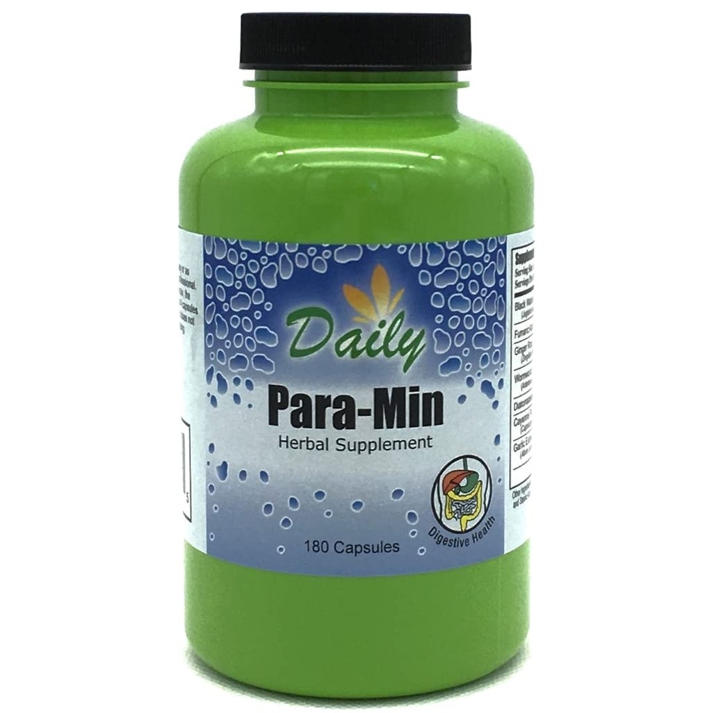 Dagelijkse para-MinTM (Zwarte Walnoot Hull, Fumaric Acid, Gemberwortel, Wormhout Herb, Diatomeeënaarde, Cayenne Fruit & Knoflook Bulb)