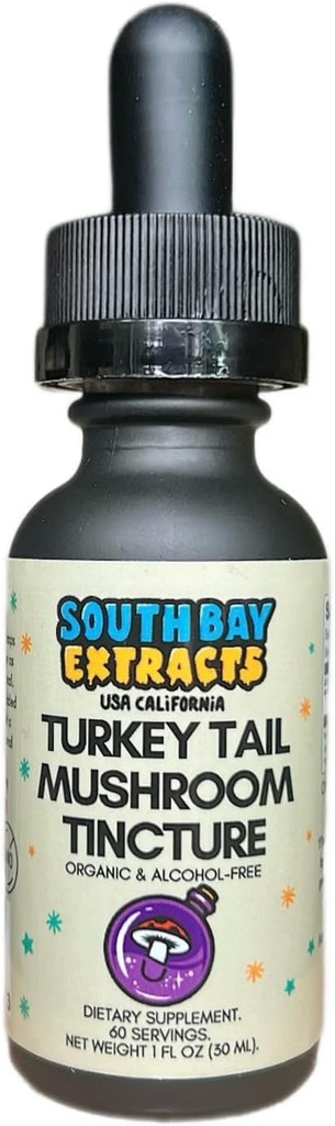 Turkije staart Paddestoel Tinctuur Extract Liquid Drops 1 oz - Immune Support Elixir - Alcoholvrij - Veganistisch - Natuurlijke Wellness Booster - Dubbele Extractie - Biologische Supplement - USA Made Paddestoelen
