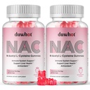 NAC Gummies 600mg, N Acetyl Cysteine Supplement NAC Kauwbaar voor antioxidanten & Immuun Support, Lung & Lever Gezondheid, natuurlijke aardbeien smaak, 120ct