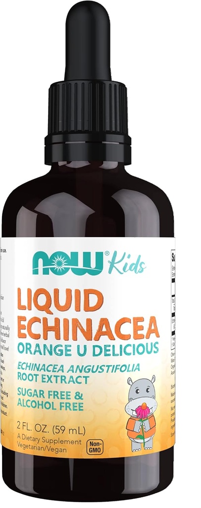 NOW Foods Supplementen, Kids Liquid Echinacea met Dropper, Immuun System Support, Geformuleerd voor kinderen, 2 Fl Ounce, verpakking kan variëren