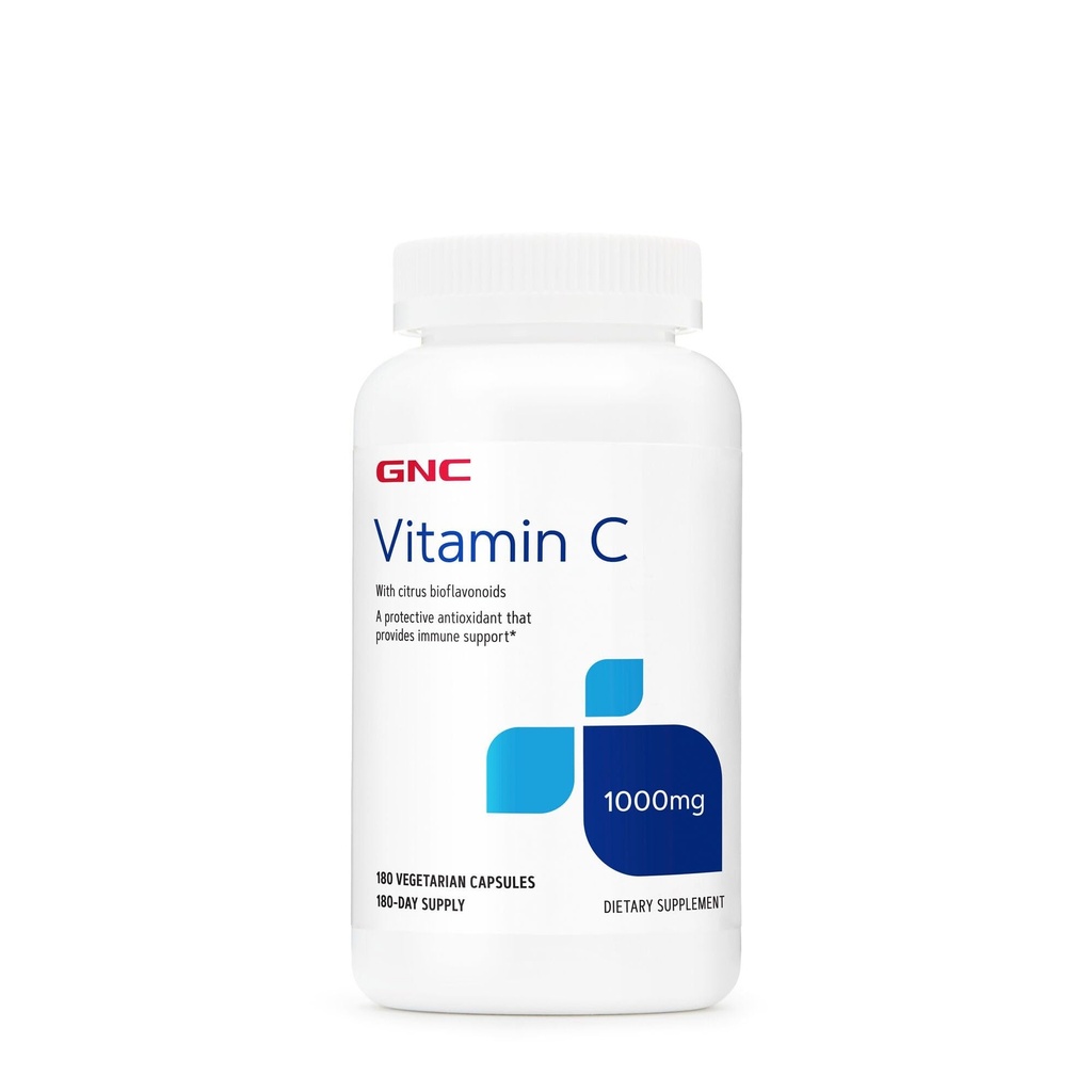 GNC Vitamine C 1000mg Supplement, Biedt Immuun Ondersteuning, 180 porties