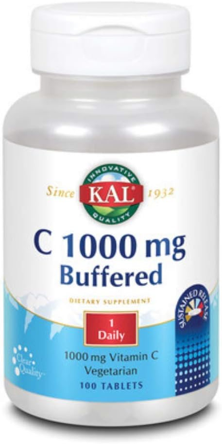KAL Vitamine C Buffered Sustained Release Tablets, 1000 mg, 100 Tellen