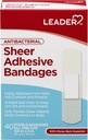 LEADER Steriele Sheer hechting Bandages, Latex Free, Blends met de huid, helpt bij het voorkomen van infectie, comfortabele bescherming voor eerste hulp en wondverzorging (3/4" x 3," 40 Tel)