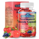 NAD Supplement Gummies Sugar-Free, NAD Nicotinamide Riboside Resveratrol 900mg w. Quercetin, Collageen Biotin & Vitamine, Hoge Potentie NAD Resveratrol Supplementen voor Anti Veroudering, Energie, Focus
