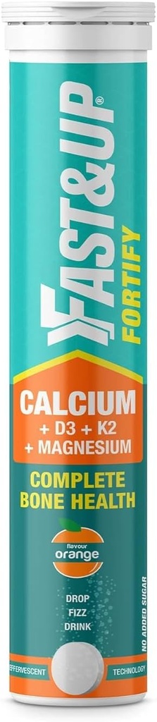 Calcium met essentiële vitamine D3 voor volledige gezondheidsondersteuning - Vitamine D3, Calcium & Magnesium Combinatie voor betere absorptie (20 tabletten, sinaasappelsmaak)