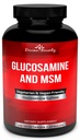 Divine Bounty Glucosamine Sulfate Supplement (2000mg per portie) met MSM - 240 Kleine Vegetarische Capsules - Geen Schelpvissen of schadelijke additieven