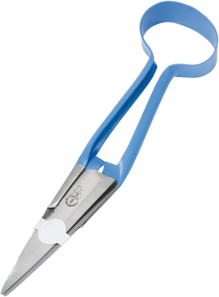 Gebogen handschaar voor schapen en dieren - 5,5" Blade - blauw