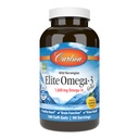 Carlson - Elite Omega-3 Gems, 1600 mg Omega-3 Met inbegrip van EPA en DHA, Noorse, Wild-Caught Fish Oil Supplement, duurzaam geproduceerd, Citroen, 180 Softgels