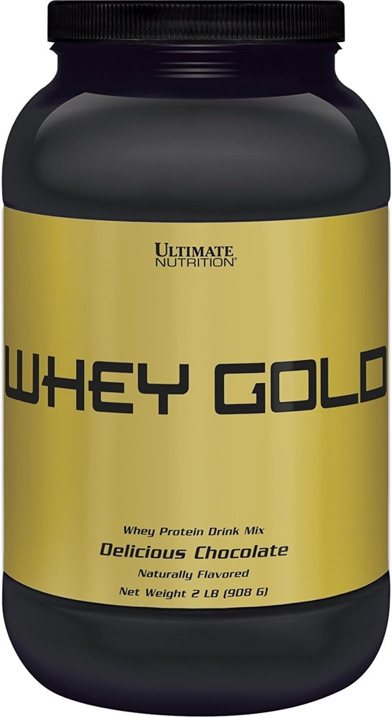 Ultimate Nutrition Whey Gold Protein Powder met 20 Gram Proteine Wei Protein Isolaat en Aminozuren voor maximale spierontwikkeling en herstel, 27 Servers, Chocolade