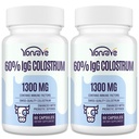 Bovine Colostrum Capsules Supplement 1300mg - Extra hoog 60% IgG Bovine Colostrum - Gut, Bone, Oefening, Immune - 120 Capsules