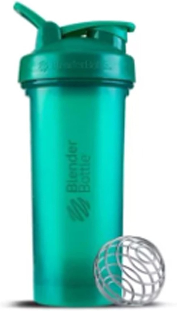BlenderButtle Shaker Bottle met pil Organizer en opslag voor Protein Powder ProStak System, 22-Ounce, Teal