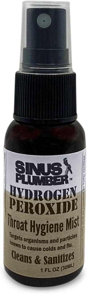 Sinus Plumber Waterstof Peroxide Sore Throat Spray reinigt, kalmeert en beschermt, koude en griep formule
