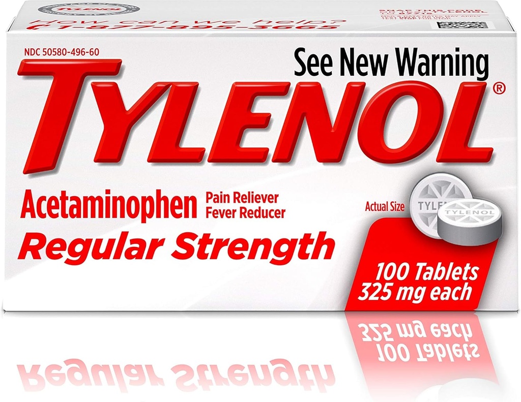 Tylenol Reg Strngth 100'S Maat 100ct Tylenol 325 Mg Regular Strength Pain Reliever