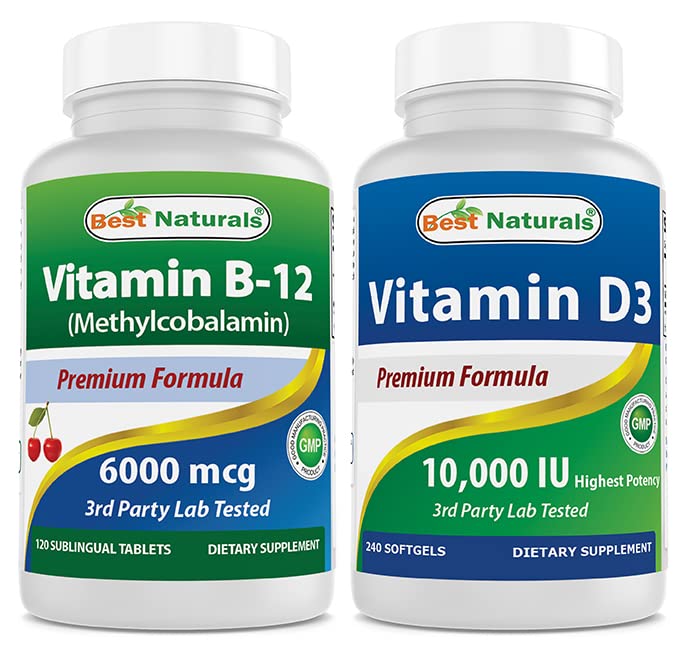 Best Naturals Vitamine B12 6000 mcg & vitamine D3 10000 IE