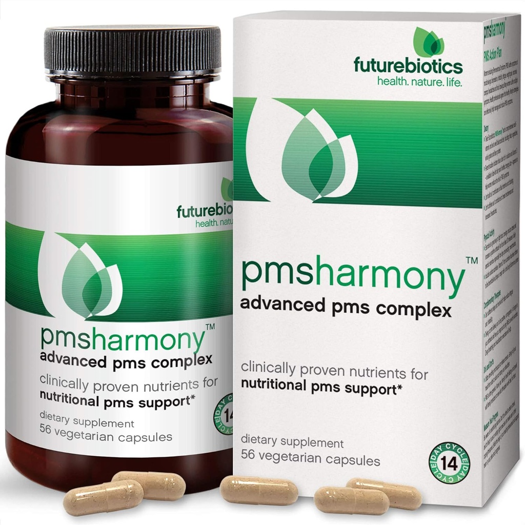 Futurebiotica PMSHarmony, PMS & Hormone Support 56 Vegetarische Capsules