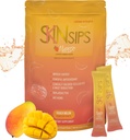 Skin Health & Energy Boost Drink Mix- Suikervrij, SOD B (TM), Antioxidanten uit het Franse Meloen Concentraat, On The Go Stick Packs, Mango, 30 Pack