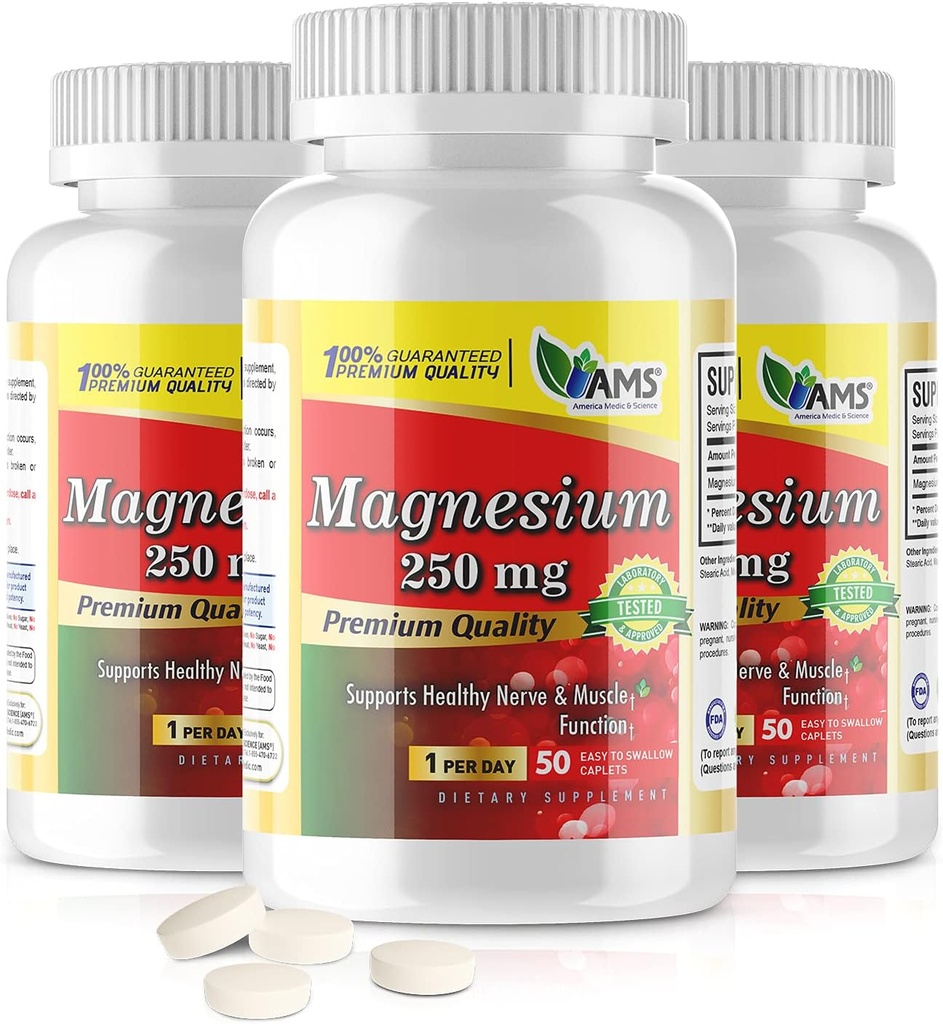 America Medic & Science Magnesium 250 mg (150 Caplets) 