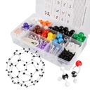 Moleculaire Model Kit, 444 stuks Biologische Moleculaire Chemie Set, Atom Element Model Kit voor Lessen in Chemie, Moleculaire Structuur Bouwkit, Ochem Science Gift voor Leraren en Studenten