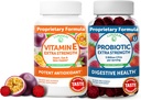 Lunakai Vitamine E en Probiotische Gummies Bundle - 3000 mcg Gummies voor volwassenen Energie Ondersteuning - met 5 miljard CFUs per portie voor de spijsvertering gezondheid - Non-GMO, All Natural