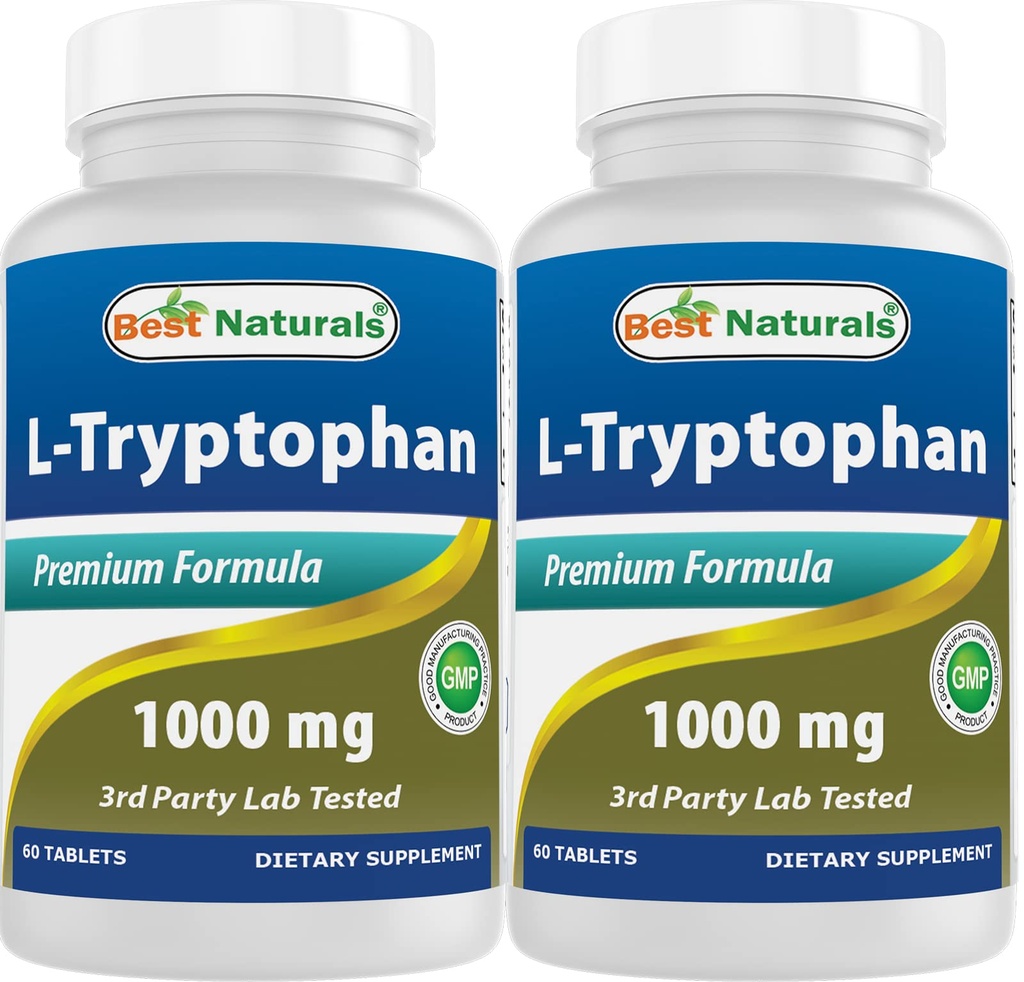Best Naturals L-Tryptofaan 1000 mg 60 tabletten (60 stuks (verpakking 2))