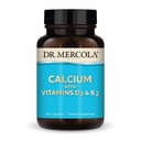 Dr. Mercola Calcium met vitamine D3 & K2 - Ondersteunt Bone & Heart Health* - Calcium met vitamine D3 & K2 - Eggshell-Derived - Non-GMO, Gluten-Free & Soy Free - 30 capsules (30 porties)