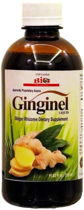 Ginginel Liquid, Ginger Supplement, Fermented Liquid Extract - 11,83 fl oz, bevordert digestie, vermindert toxine accumulatie in lichaam en gewrichten, Veganistisch