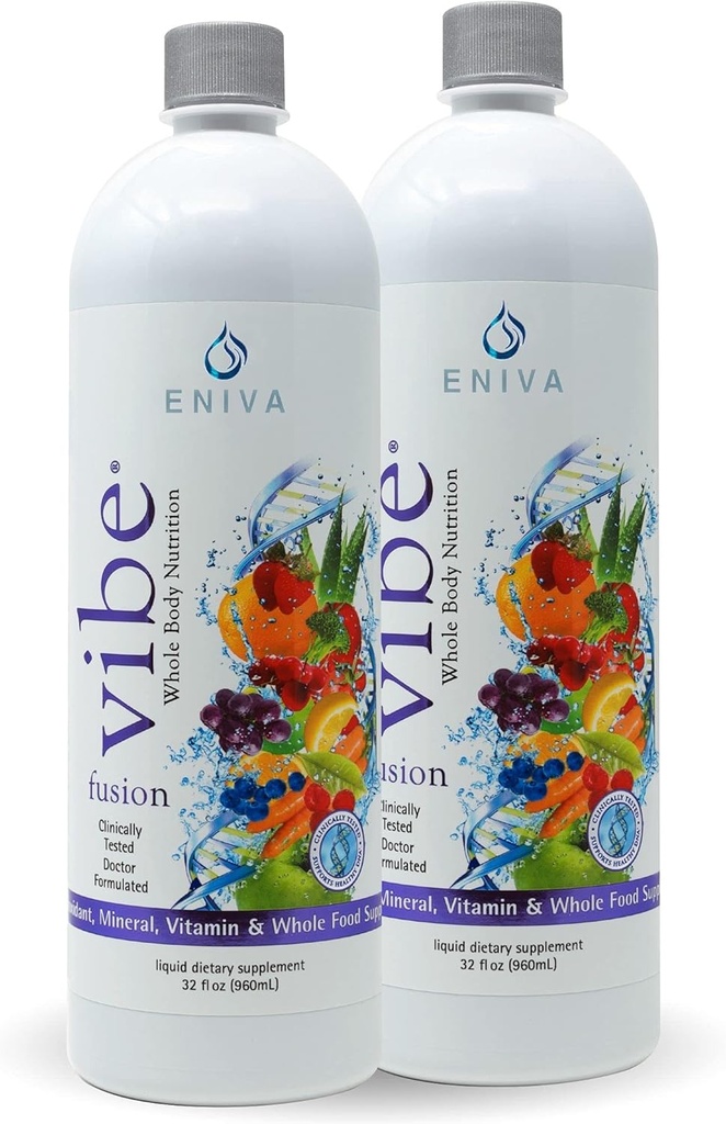 Eniva Vibe Fusion Daily Liquid Multivitamine en Mineraal Supplement Vlierbes Zink VIT C VIT D 