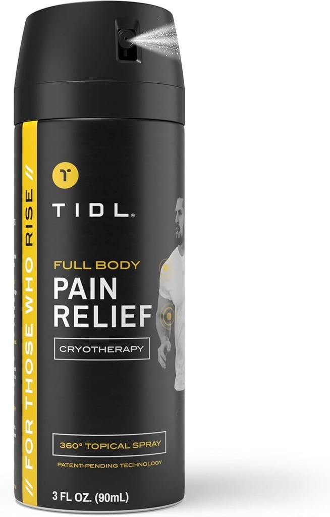 Tidl Cryotherapie pijnrelief Spray, 3 Oz, gerichte nekpijn, gewrichts- & spierpijn verlichting, organische, plantaardige Menthol, Instant Koelen voor Artritis, Terug & kniepijn