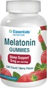 NLMUBR LUCKSIT PsinzmkMelatonin Gummies for Adults by Essentials Nutrition | Melatonin 5 mg Supplement | Vegetarian Gummies | Berry Flavor - 120 Count