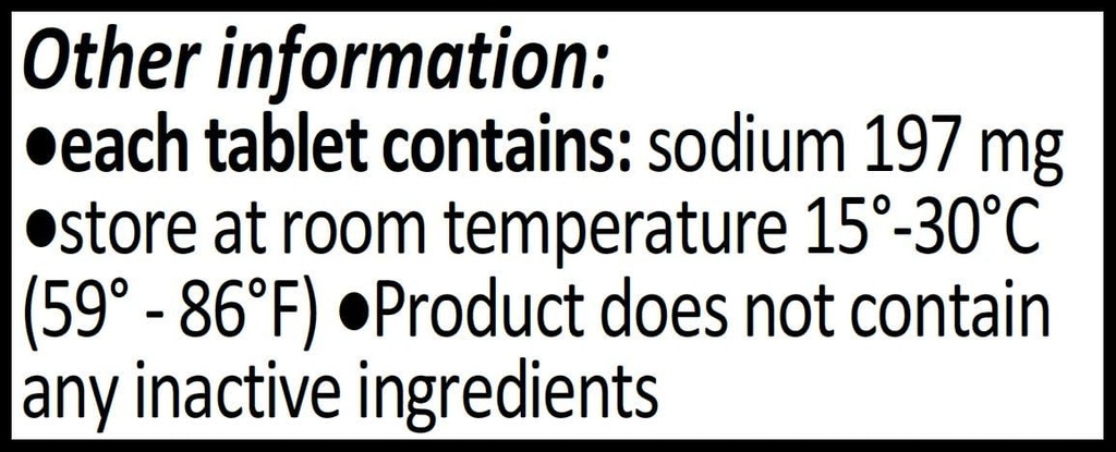Natriumchloridetabletten 500 mg (0,5 gram), USP normale zouttabletten - 200 tabletten door CitraGen Pharmaceuticals, Inc.