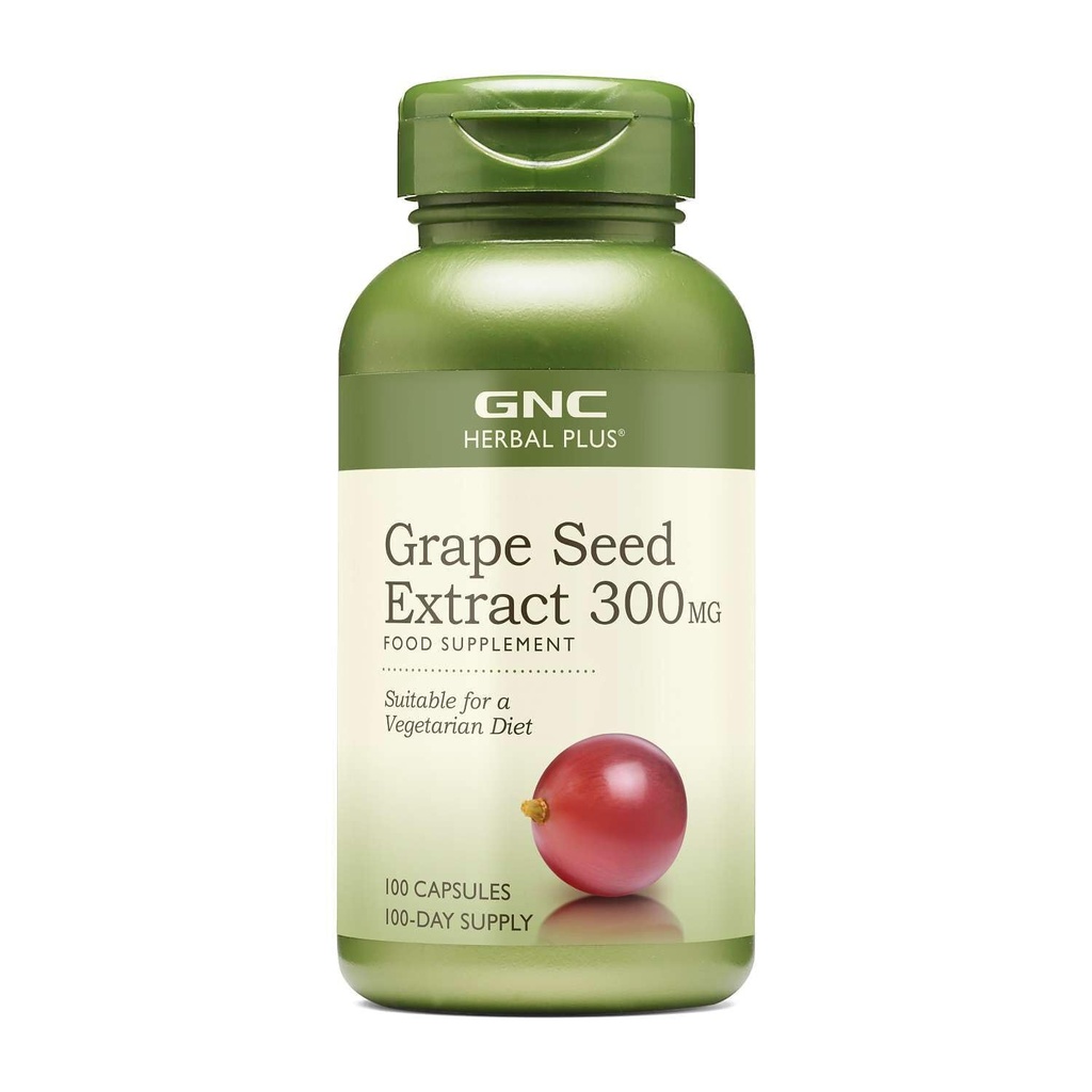 GNC Herbal Plus Grape Seed Extract 300mg supplement, vegetarisch, 100 porties