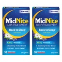 MidNite Terug naar Slaap Lage dosis, 1,5 mg Melatonine Slaaphulp, Niet-bewoonbare vorming, Kruidendieet Supplement voor volwassenen, Drugvrij, Glutenvrij, Lactosevrij, Vegetarisch, Veganistisch, 30 Quick Melt Tablets 2 ct