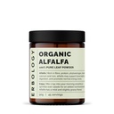 Erbologie Biologische Alfalfapoeder 3.2 oz - 45 porties - Ondersteunt Bot- en Gut Health - Rijk aan vitamine A, Calcium en ijzer - Duurzaam geproduceerd Straight from Farm - Small Batch - Veganist - GGO-vrij