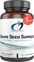 Designs for Health Grape Seed Supreme - 200mg Grapeseed Extract Supplement with Grape Skin + Muscadine Grape - Non-GMO Polyfenol + Anthocyanine Antioxidant Blend (60 Capsules)