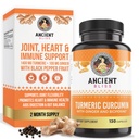 Kurkuma Curcumine met Gember & Bioperine, Kurkuma Curcumine met Zwarte Pepper & Raw Gember Root Powder Capsule Supplement by Ancient Bliss (120 Capsules)