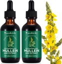 Mullein druppels voor de longen, Mullein blad extract voor de longen, Mullein blad Tinctuur druppels, krachtige Mullein blad Liquid Extract druppels, Vegan Mullein Leaf Sublingual Fast Absorptie, 4 OZ