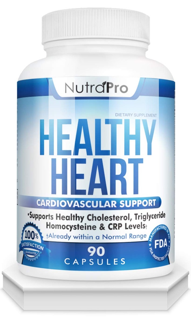 NutraPro Gezond Hart - Hart Gezondheid Supplementen. Artery Cleanse & Protect. Ondersteunt gezonde cholesterol en triglyceride. GMP gecertificeerd