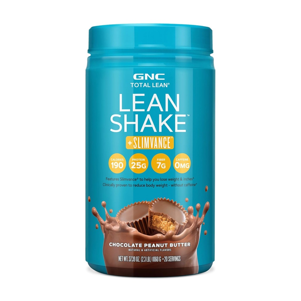 GNC Total Lean Lean Shake + Slimvance Cafeïnevrij - Chocolade Pindakaas (20 porties)