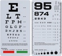 NOYOC 2 Pack Pocket Eye Chart, 2 in 1 Snellen & Rosenbaum Chart, 6,5x3,5 Inch, Handheld Double Sided Plastic Low Vision Card for Eye Examens (2 Pack 6 Feet)