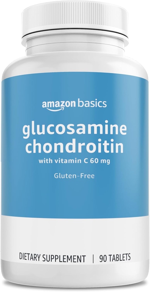 Basis - Glucosamine Chondroitin, 1500 mg, met vitamine C 60 mg, 90 tabletten (2 per portie), Glutenvrij
