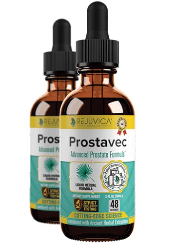 Prostavec Advanced Prostate Support Supplement - vloeibare formule voor snellere absorptie met Pygeum, Saw Palmetto, Stinging Nettle + Turmeric & Damiana - Vegan, Non-GMO - 4 fl oz