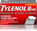 Tylenol 8 uur Spierpijn & pijn Acetaminofen Tabletten voor spier- en gewrichtspijn, 100 ct